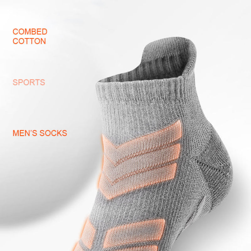 5 Pairs Men's Anti-Odor Sports Socks - Breathable Ankle Socks