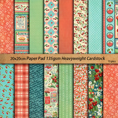 15 Sheets Large Retro Cherry of Life Paper for DIY Journal Decor
