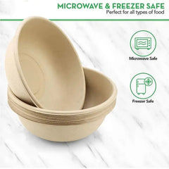 20pcs 350-500ml Disposable Paper Bowls for Camping and Picnic