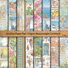 15pcs Retro Dream Material Paper Stickers DIY Tools for Student Stationery