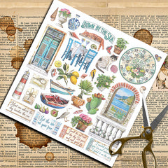15pcs Retro Dream Material Paper Stickers DIY Tools for Student Stationery