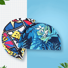 Printed Swimming Cap Quick Drying Breathable Elastic Summer Cap