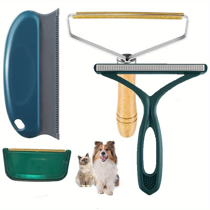 4pcs Portable Lint Cleaner Pet Hair Removal Tool