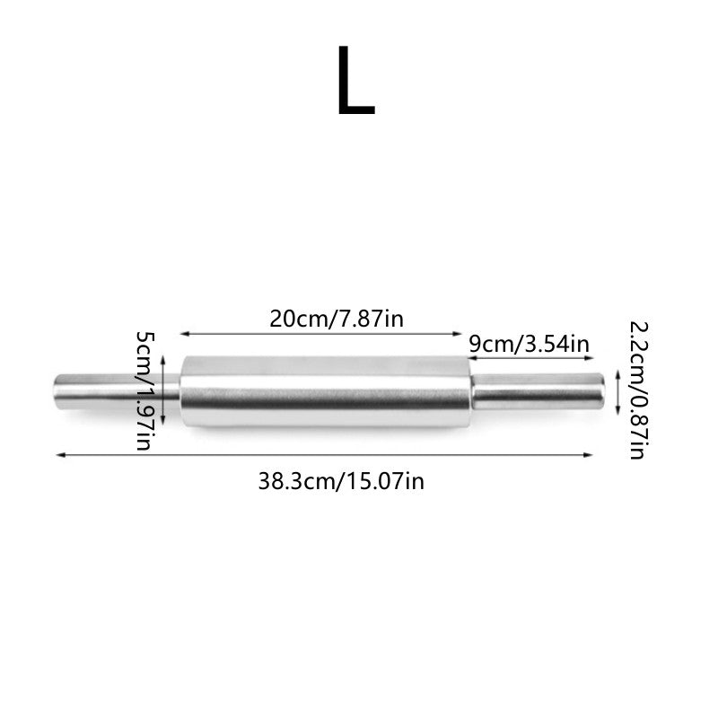 Stainless Steel Non Stick Rolling Pin for Baking and Cooking