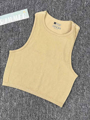Solid High Stretch Sleeveless Fitness Top Women's Activewear