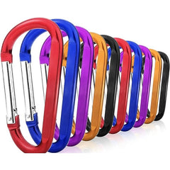 10pcs Aluminum Spring Snap Hook Carabiner Metal Keychain Buckle