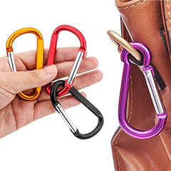 10pcs Aluminum Spring Snap Hook Carabiner Metal Keychain Buckle