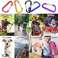 10pcs Aluminum Spring Snap Hook Carabiner Metal Keychain Buckle