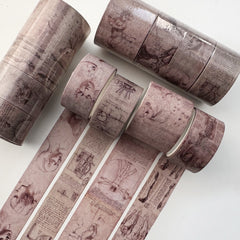 4 Rolls Vintage Style Washi Tape Set For Bullet Journal