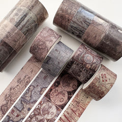 4 Rolls Vintage Style Washi Tape Set For Bullet Journal