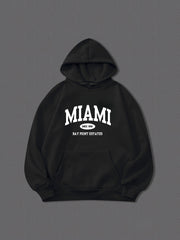 MIAMI Graphic Print Hoodie For Men