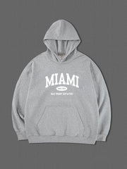 MIAMI Graphic Print Hoodie For Men