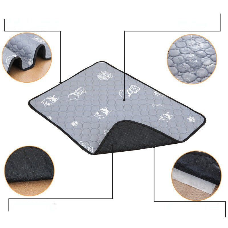 Washable Printed Dog Pee Pad Reusable Puppy Training Pad Non slip Moisture proof