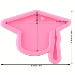 Graduation Hat Keychain Pendant Silicone Mold for DIY Jewelry Making