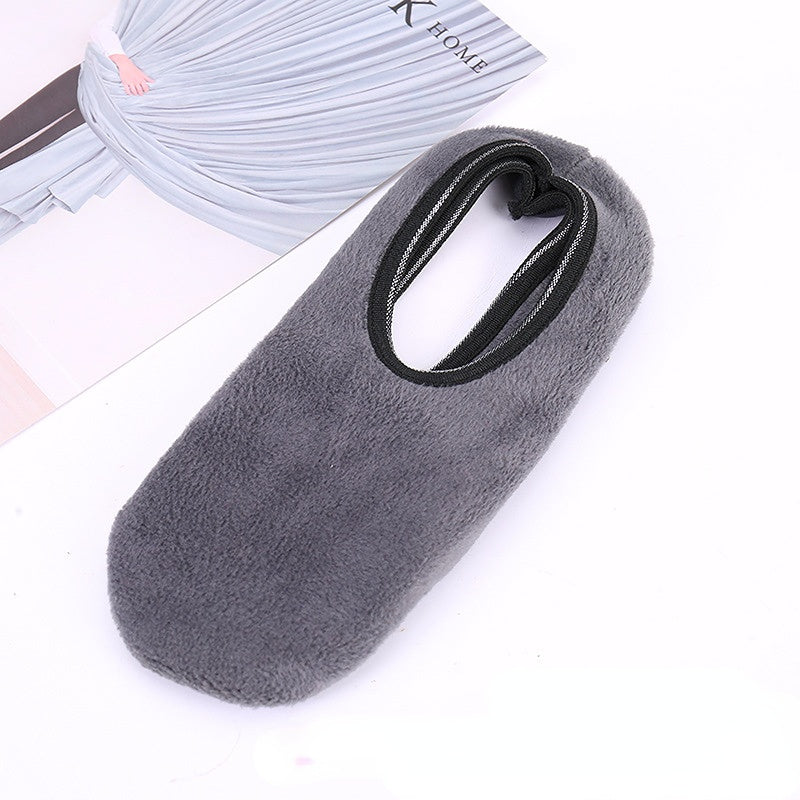 Warm Yoga Socks Low Cut Non Slip Fuzzy Socks For Winter