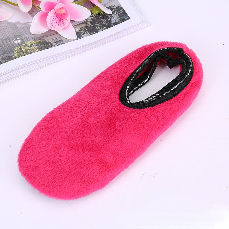 Warm Yoga Socks Low Cut Non Slip Fuzzy Socks For Winter