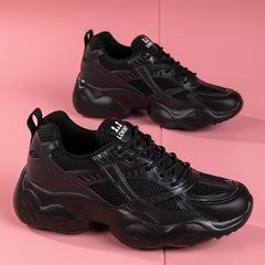 Women's Mesh Lace-up Chunky Sneakers