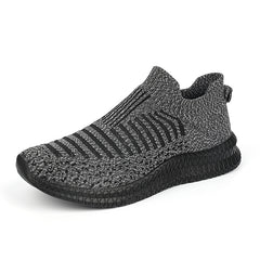 Women's Striped Mesh Slip-On Sneakers for Outdoor Activities