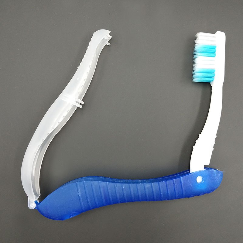 2pcs Foldable Travel Toothbrush Mini Portable Camping Hiking Outdoor Toothbrush