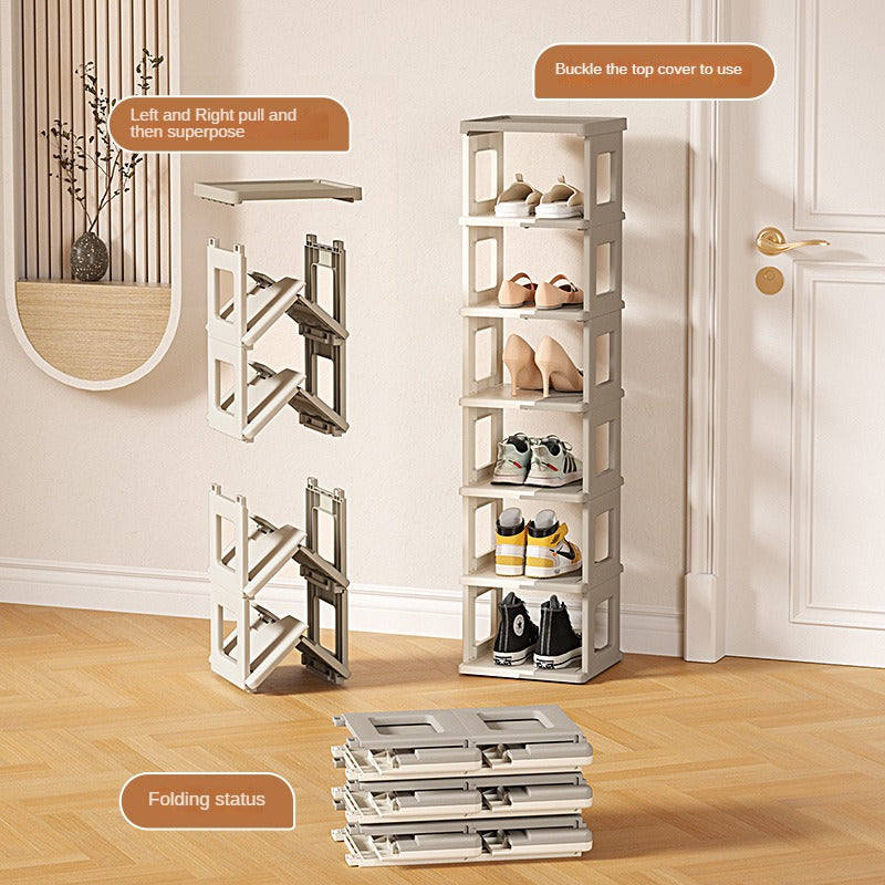 Foldable Shoe Cabinet For Dormitory Space-saving Shoe Storage