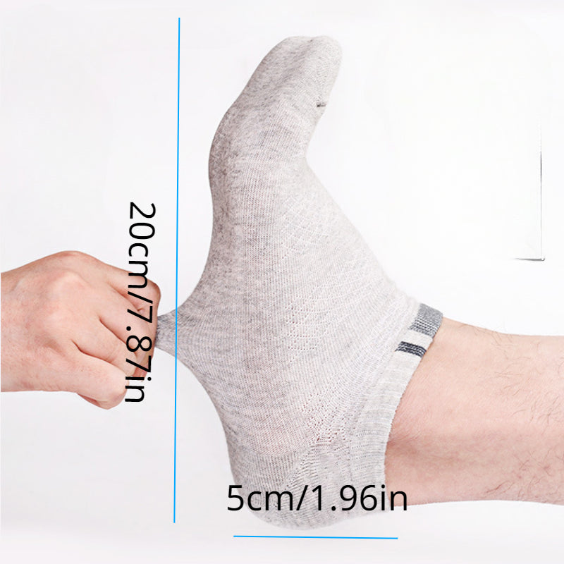 6 Pairs Cotton Sweat Absorbing Short Sports Socks
