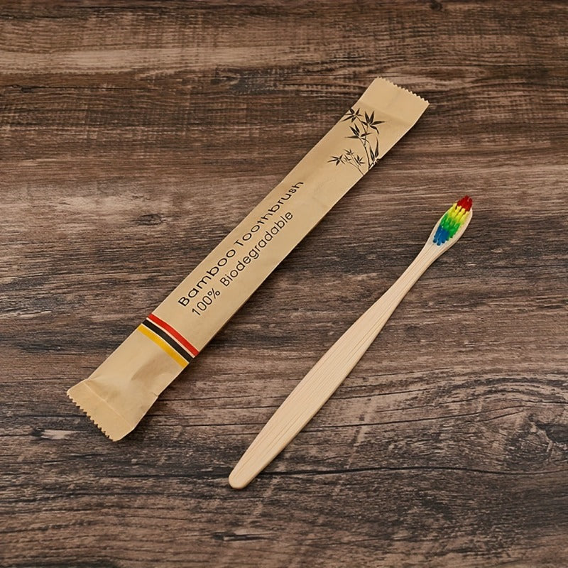 6pcs Bamboo Toothbrushes Ultra Soft Bristles for Sensitive Teeth