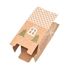 5pcs Christmas House Candy Box Gift Bags for DIY Xmas Cookie Packaging