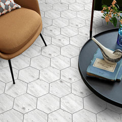 Geometric Wood Grain Self-adhesive Floor Stickers - 11pcs Set