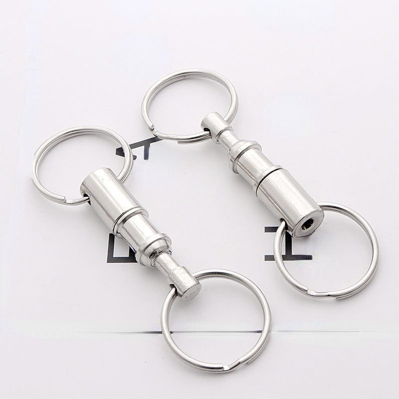 Double Headed 2 Ring Key Chain Quick Release Buckle Keychain