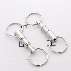Double Headed 2 Ring Key Chain Quick Release Buckle Keychain