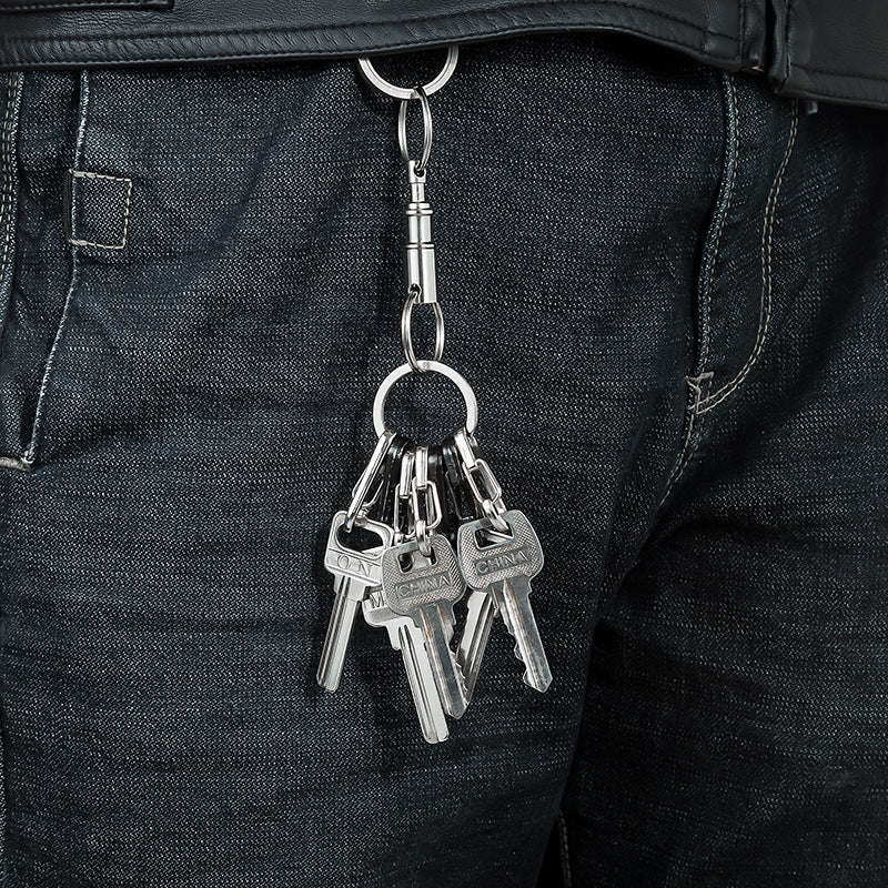 Double Headed 2 Ring Key Chain Quick Release Buckle Keychain