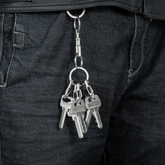 Double Headed 2 Ring Key Chain Quick Release Buckle Keychain