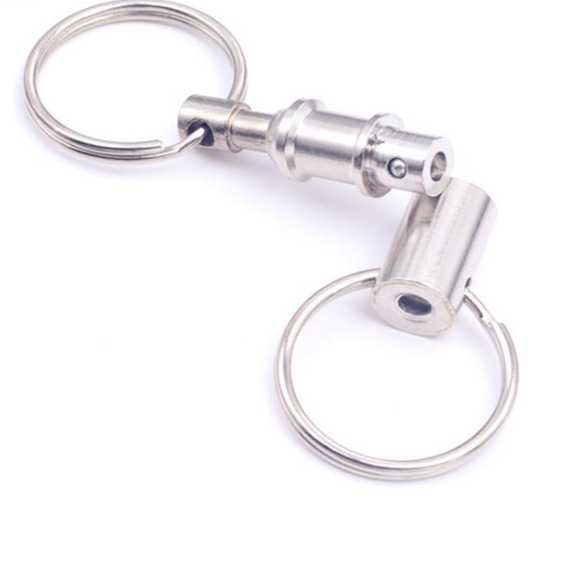 Double Headed 2 Ring Key Chain Quick Release Buckle Keychain