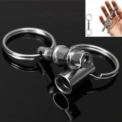 Double Headed 2 Ring Key Chain Quick Release Buckle Keychain
