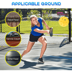 6PCS 40 Hole 74mm PE Pickleball Outdoor Fun & Training