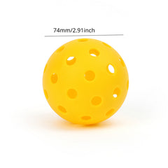 6PCS 40 Hole 74mm PE Pickleball Outdoor Fun & Training