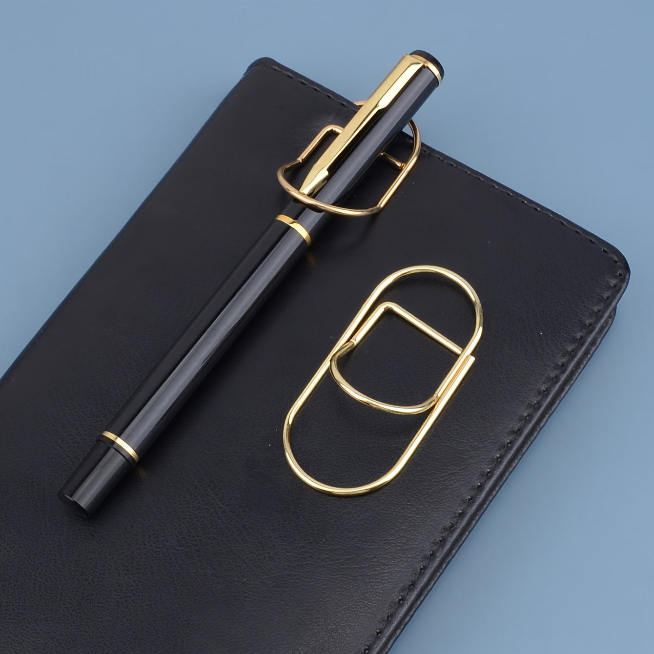 Metal Pen Clip Notebook Accessory Easy to Carry Paper Clip Pen Holder
