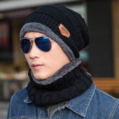 Winter Beanie Hat & Scarf Set Knitted Warm Thick Neck Gaiter Men Women