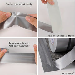 1pc Sticky Cloth Tape Carpet Waterproof Tape High Viscosity Silver Gray