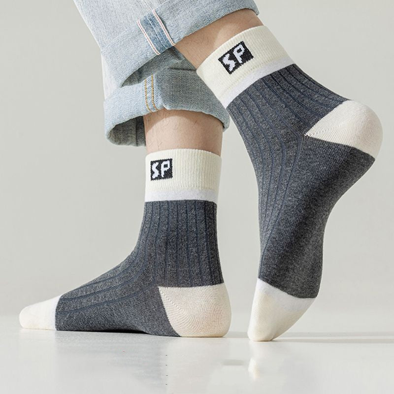 5 Pairs Men's Cotton Socks for Hipster Dressing