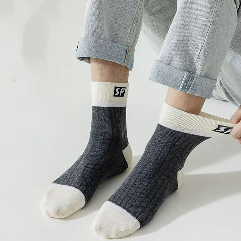5 Pairs Men's Cotton Socks for Hipster Dressing