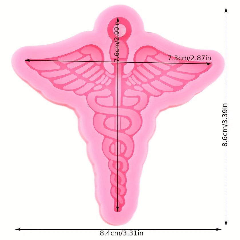 Medical Emblem Keychain Pendant Silicone Resin Mold