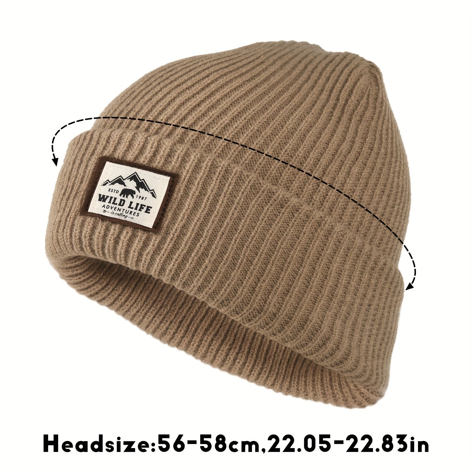 Retro Cotton Beanie Knit Hat Winter Ear Protection Warm Hat