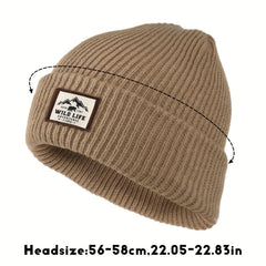 Retro Cotton Beanie Knit Hat Winter Ear Protection Warm Hat
