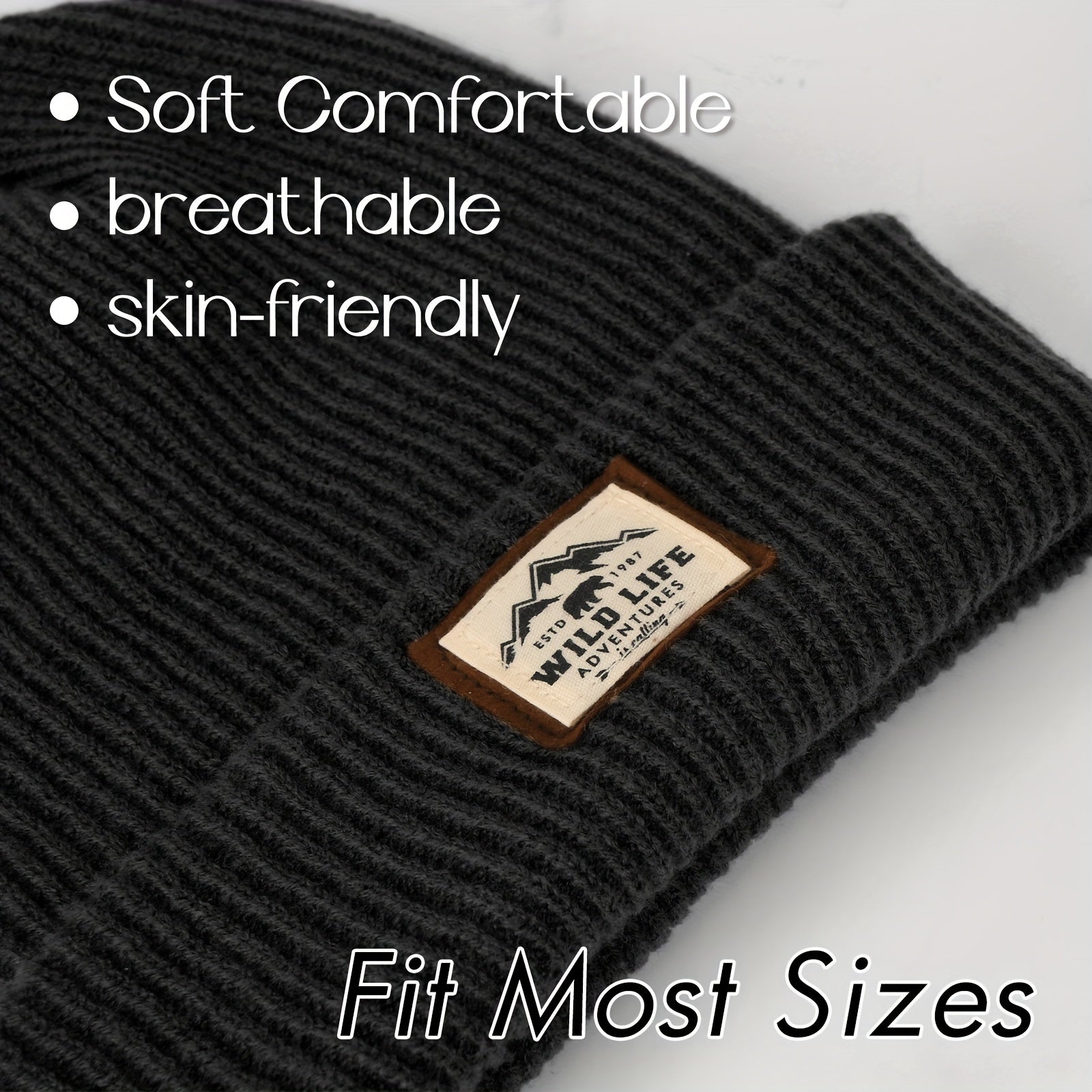 Retro Cotton Beanie Knit Hat Winter Ear Protection Warm Hat