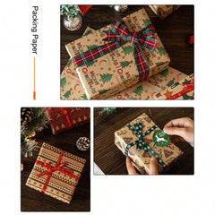 9pcs Christmas Wrapping Paper Gift Paper Christmas Party Supplies