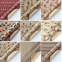 9pcs Christmas Wrapping Paper Gift Paper Christmas Party Supplies