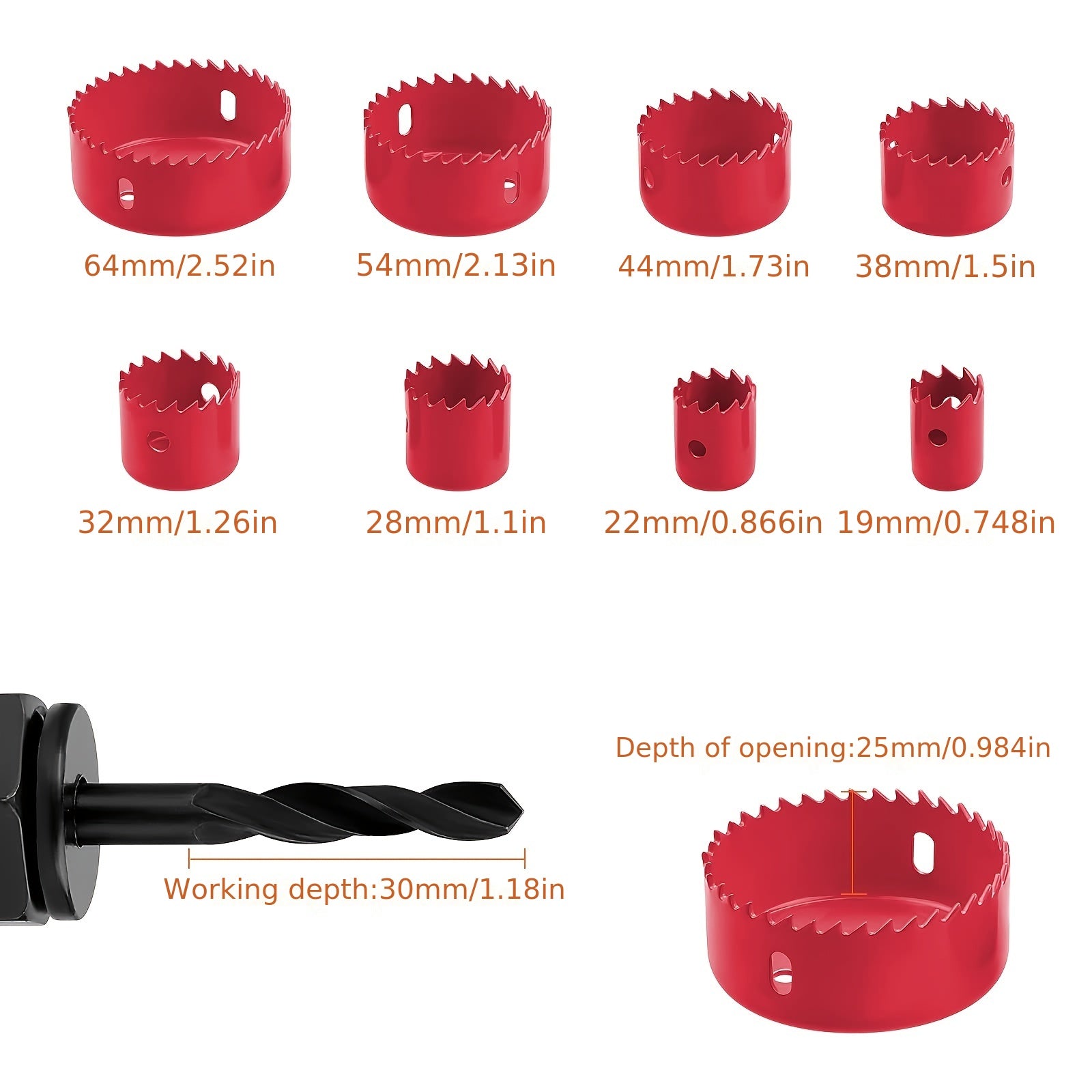 Woodworking Hole Opener Set for Gypsum and PVC Board Hole Expander