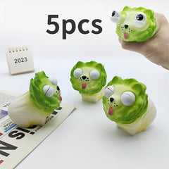 Vegetable Dog Decompressing Toy with Exploding Eyes