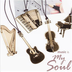 Instrument Notebook Metal Bookmark for Music Lovers